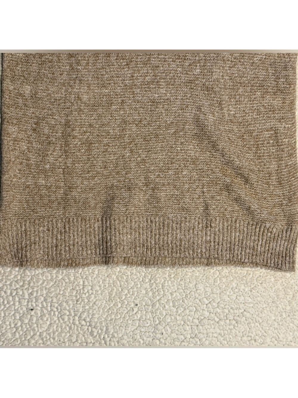 Pink Clover Beige Knit Sweater Small Neutral Lightweight Crewneck Pullover Cozy - Picture 6 of 16